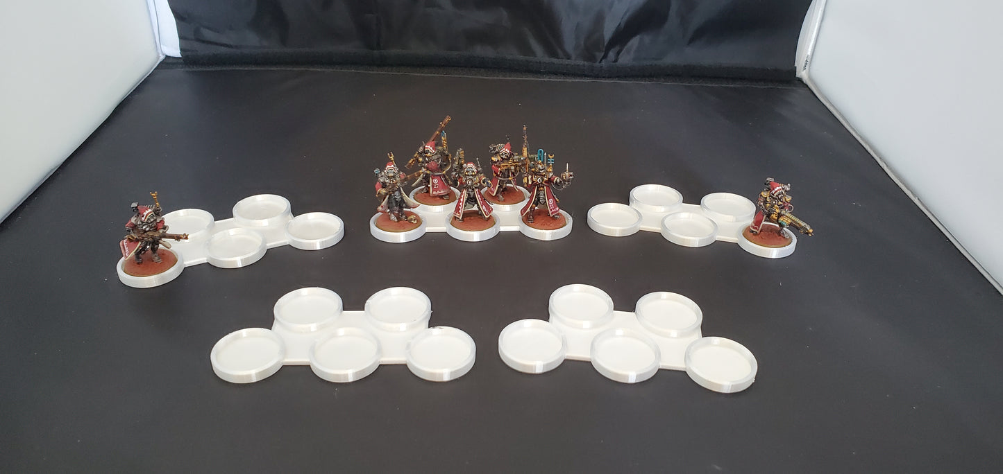 5 25m 5 man holder miniture movement trays in while silk