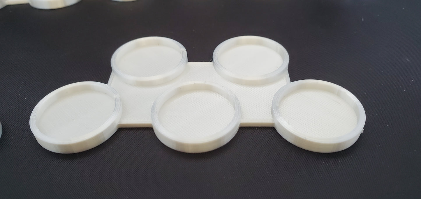 5 25m 5 man holder miniture movement trays in while silk