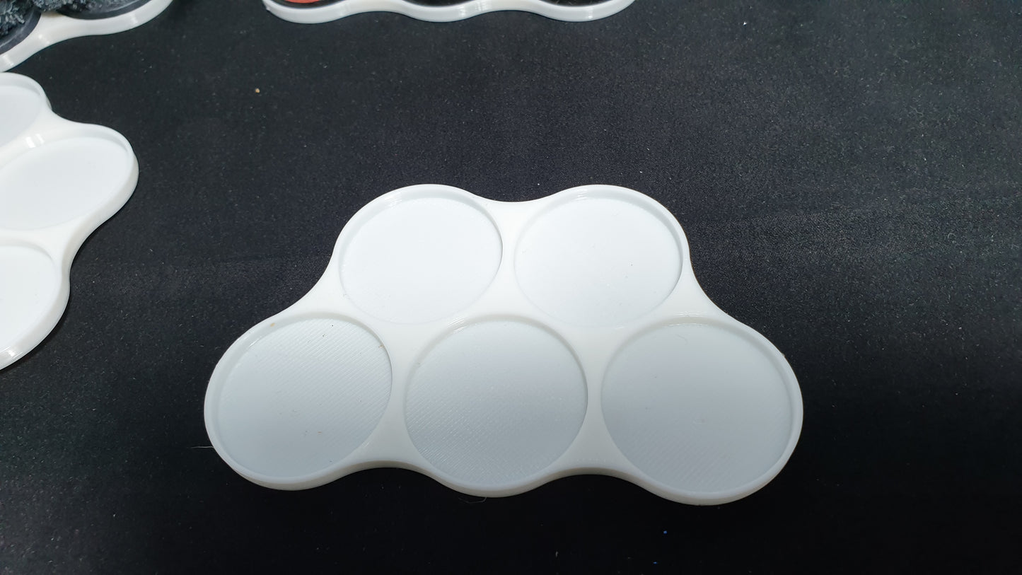 3 - 32mm movement tray with 15 broken earth bases for 40k age of sigmar lotr d&d
