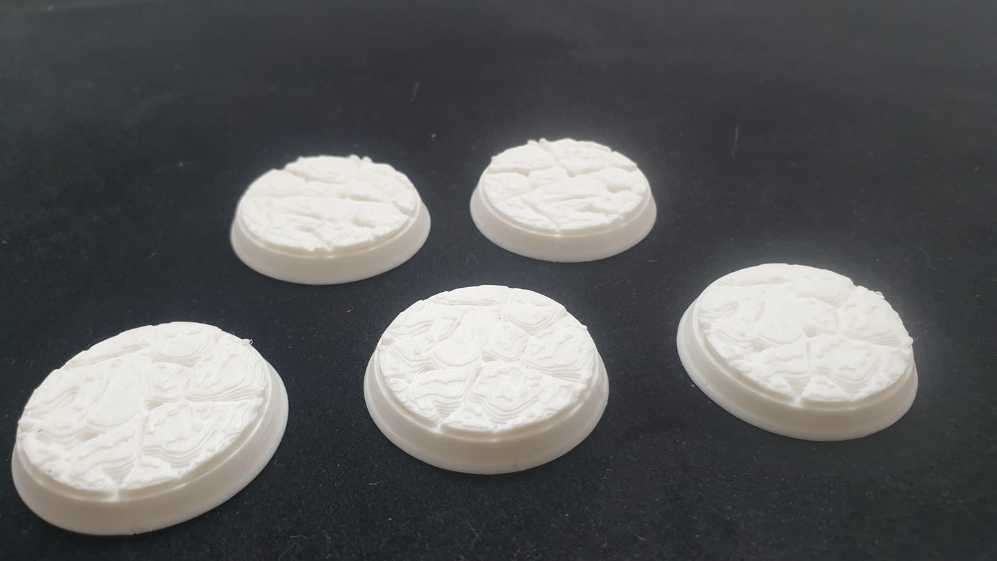 3 - 32mm movement tray with 15 broken earth bases for 40k age of sigmar lotr d&d