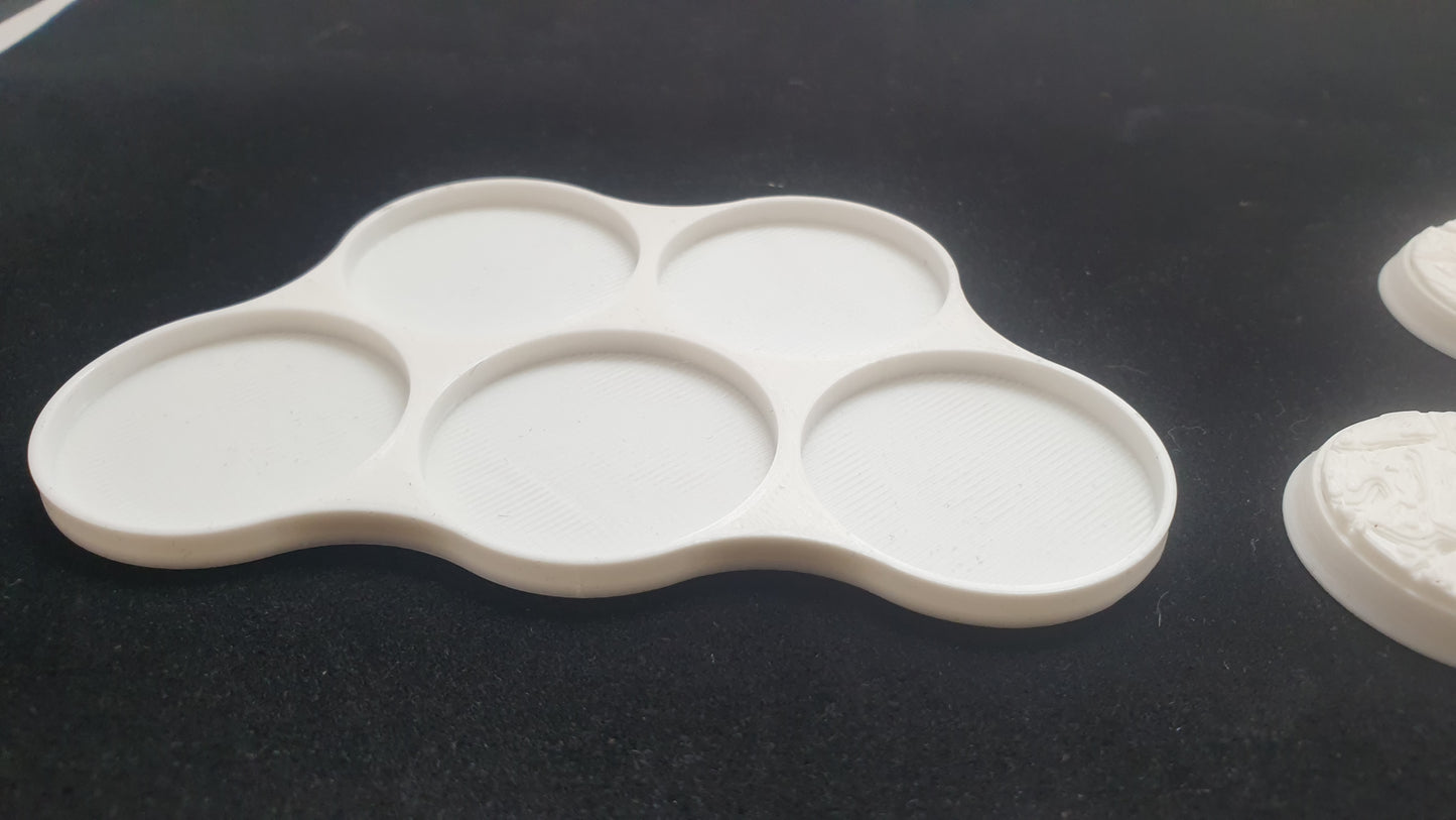 3 - 32mm movement tray with 15 broken earth bases for 40k age of sigmar lotr d&d