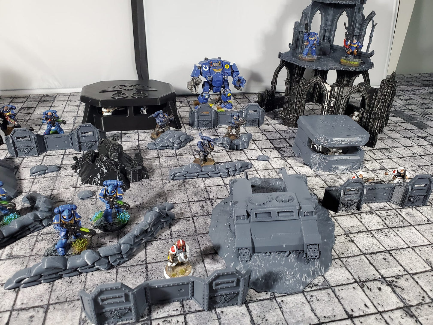 Terrain for mini gaming like warhammer scenery fortifications sandbags wreaked vehicles buildings