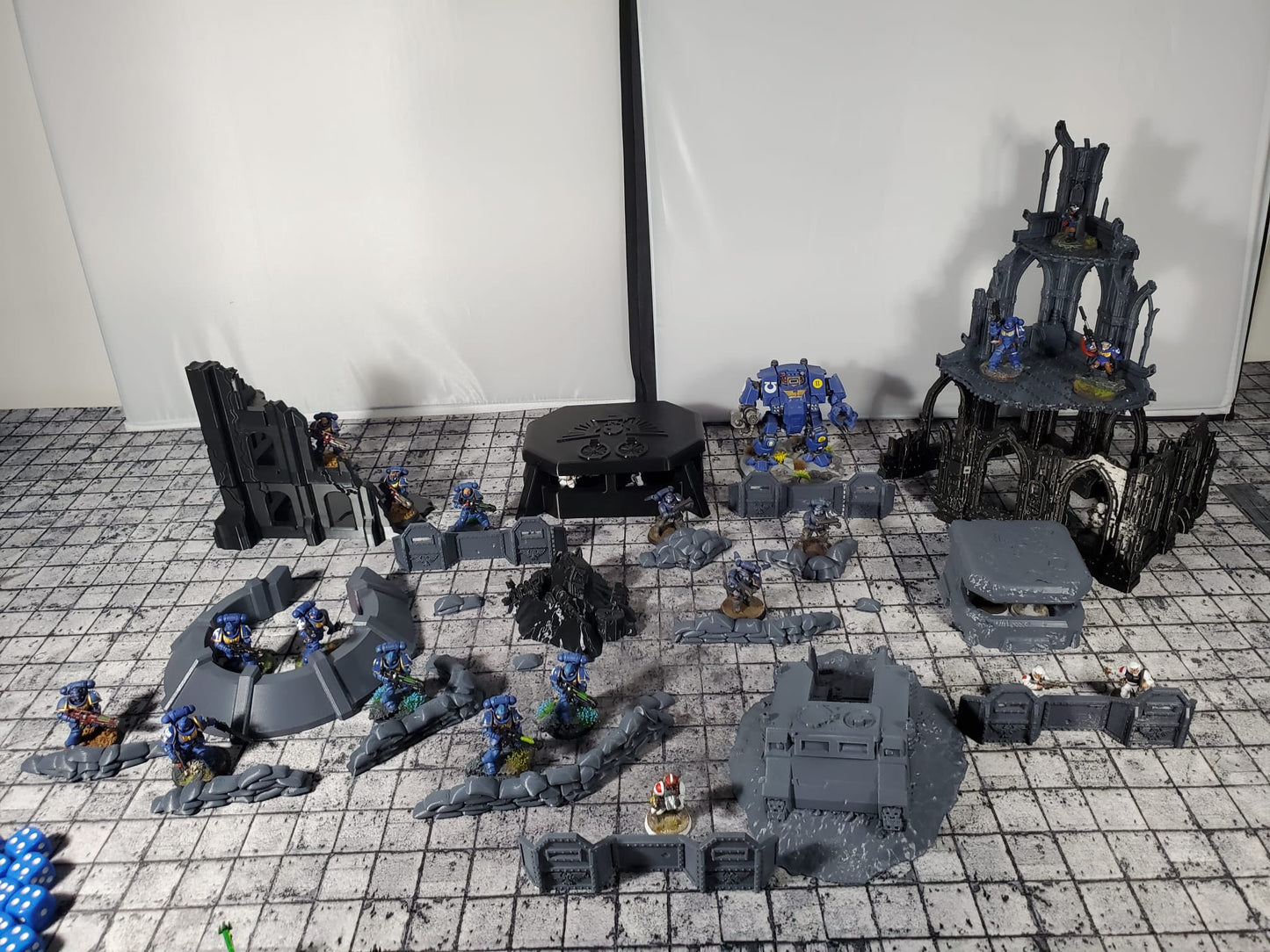 Terrain for mini gaming like warhammer scenery fortifications sandbags wreaked vehicles buildings