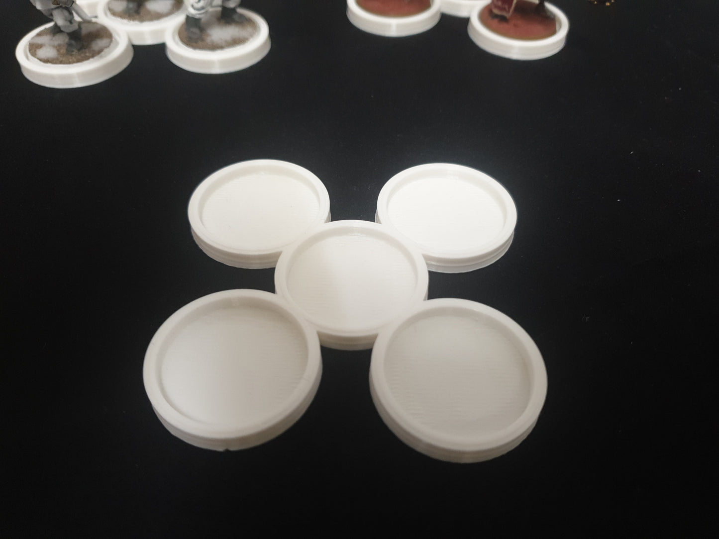 5- 5man 25mm movement trays in white cross pattern warhammer 40k any terrain games