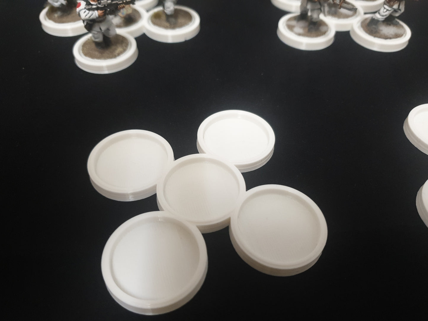5- 5man 25mm movement trays in white cross pattern warhammer 40k any terrain games