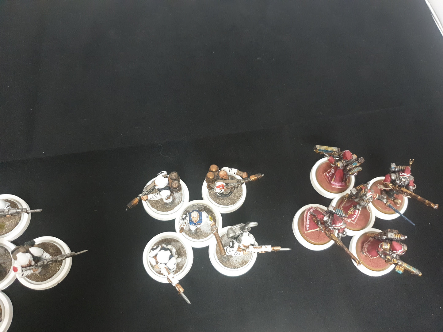 5- 5man 25mm movement trays in white cross pattern warhammer 40k any terrain games