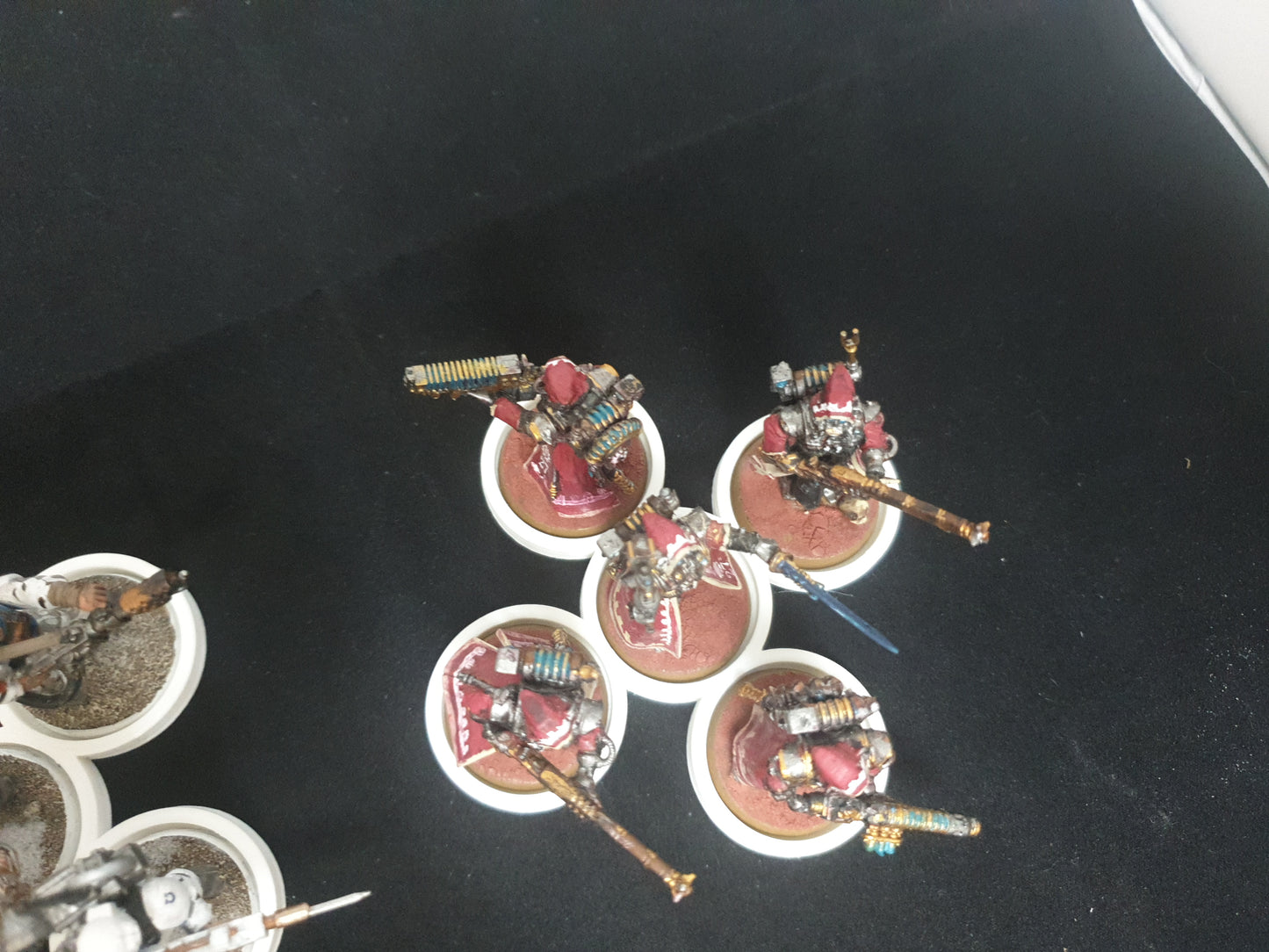 5- 5man 25mm movement trays in white cross pattern warhammer 40k any terrain games
