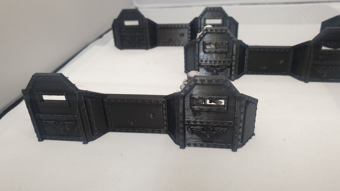 Terrain Defence Walls 8 Walls in black