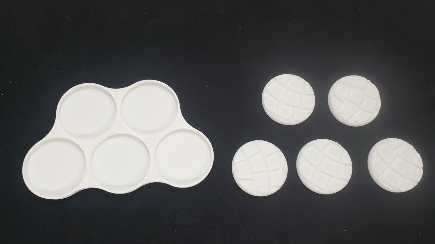 5 32mm movement trays with 25 cobble stone bases for 40k age of sigmar lotr d&d