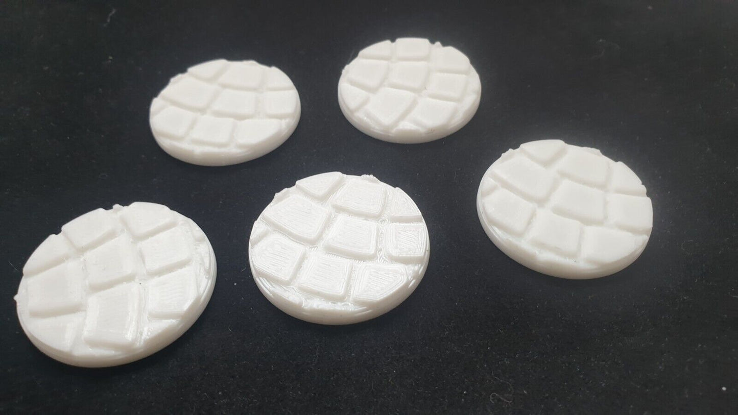 5 32mm movement trays with 25 cobble stone bases for 40k age of sigmar lotr d&d