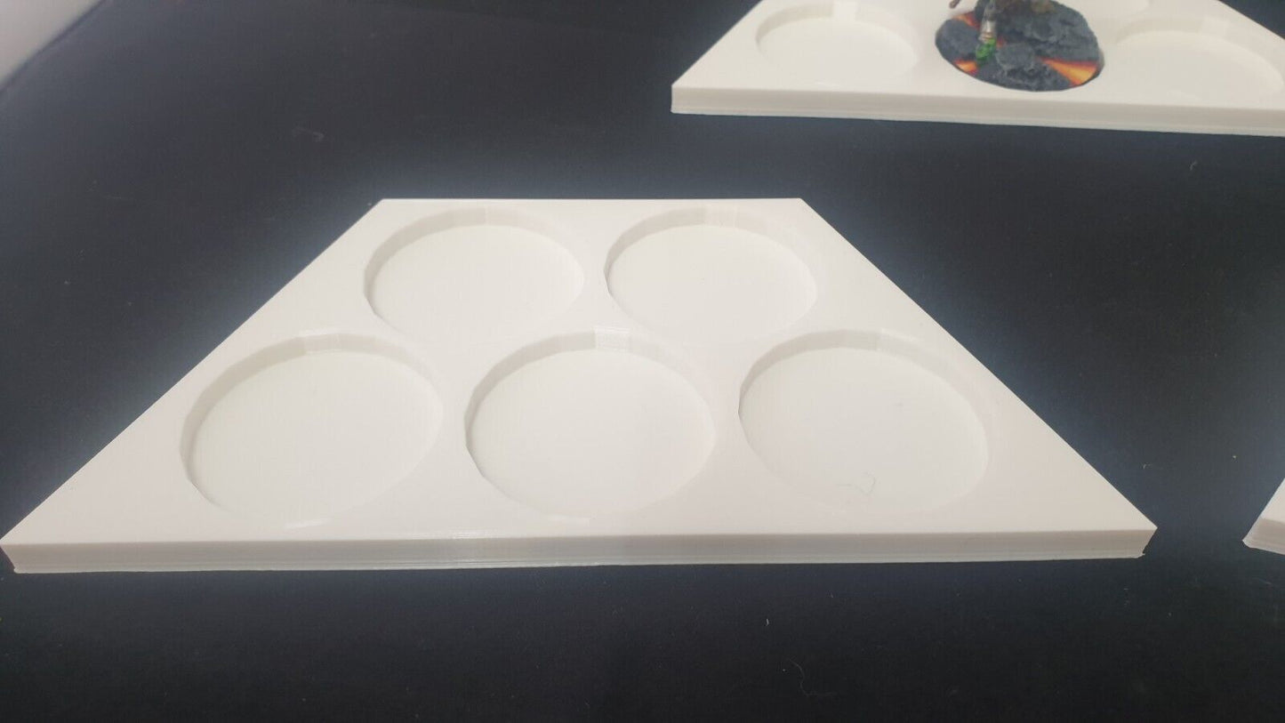 5 - 40mm 5 space Warhammer Lotr 40k Age Of Sigmar Movement Trays
