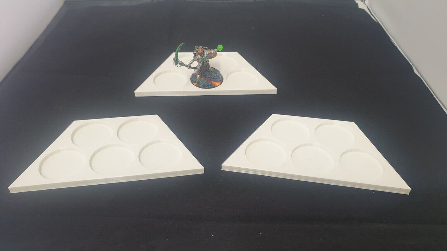 5 - 40mm 5 space Warhammer Lotr 40k Age Of Sigmar Movement Trays
