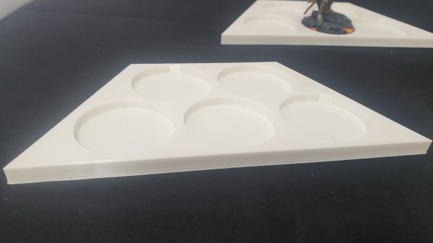 5 - 40mm 5 space Warhammer Lotr 40k Age Of Sigmar Movement Trays