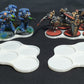 3 - 32mm movement tray with 15 broken earth bases for 40k age of sigmar lotr d&d