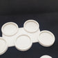 3 - 25mm movement trays with 15 wooden floor affect  bases for 40k age of sigmar lotr in white