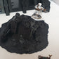 terrain scenery in black can be used for any minuture gaming 2 buildings 3 sandbags 1 wreaked rhino 2 wreaked dreadnought ruins