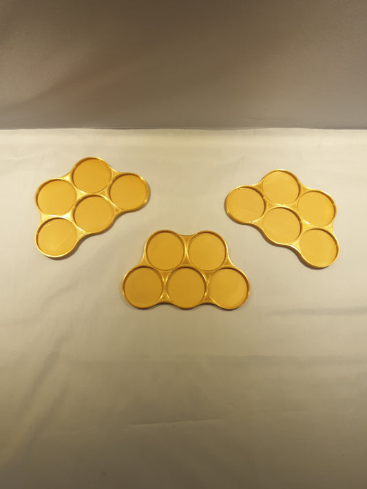 3 Gold 32mm 5 figure movement trays 40k aos