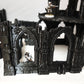 terrain scenery for minture gaming like 40k 2 buildings 1 wreaked rhino 2 wreaked dreadnoughts sandbags 6 defense barriers in black