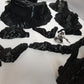 terrain scenery for minture gaming like 40k 2 buildings 1 wreaked rhino 2 wreaked dreadnoughts sandbags 6 defense barriers in black
