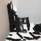 terrain scenery for minture gaming like 40k 2 buildings 1 wreaked rhino 2 wreaked dreadnoughts sandbags 6 defense barriers in black