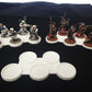 3 - 25mm movement trays with 15 wooden floor affect  bases for 40k age of sigmar lotr in white